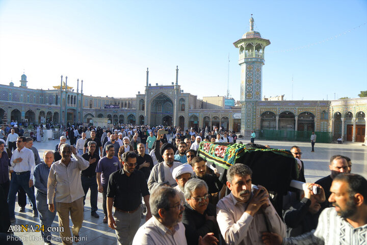 مراسم تشییع پیکر مرحوم آیت‌الله سیدعلی خراسانی در شهر قم