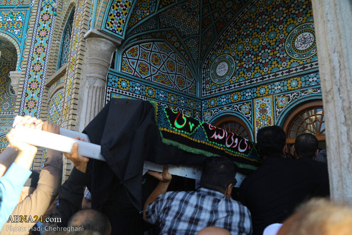 مراسم تشییع پیکر مرحوم آیت‌الله سیدعلی خراسانی در شهر قم