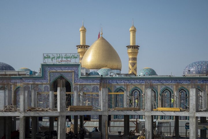 إنهاء أعمال صب الأعمدة الخرسانية لمشروع صحن أم البنين (عليها السلام)