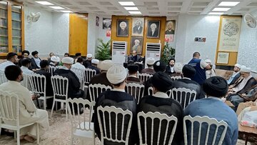 عکس و ویدئو | مراسم ختم مرحوم نقده‌دوزان در مدرسه علمیه امام هادی(ع) نجف