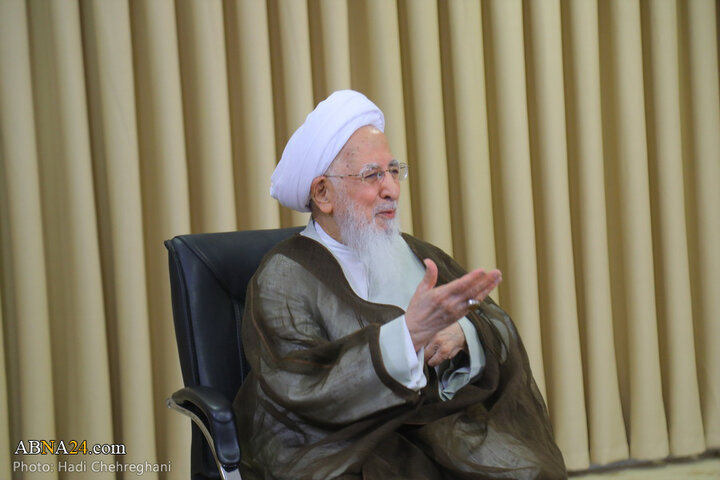 دیدار نماینده آیت‌الله سیستانی در ایران با آیت‌الله جوادی آملی