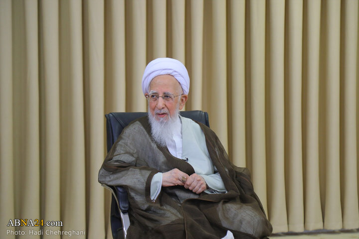 دیدار نماینده آیت‌الله سیستانی در ایران با آیت‌الله جوادی آملی