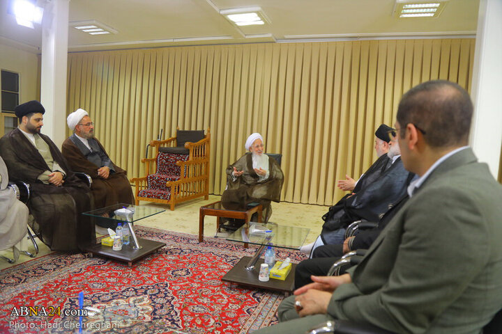 Photos: Ayatollah Sistani's representative in Iran meets with Ayatollah Javadi Amoli