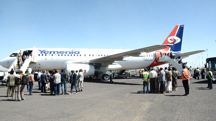 Yemeni airlines resumes its flights through Sanaa airport