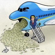 كاريكاتير / زيارة ترامب الى الدول العربية في الخليج الفارسي