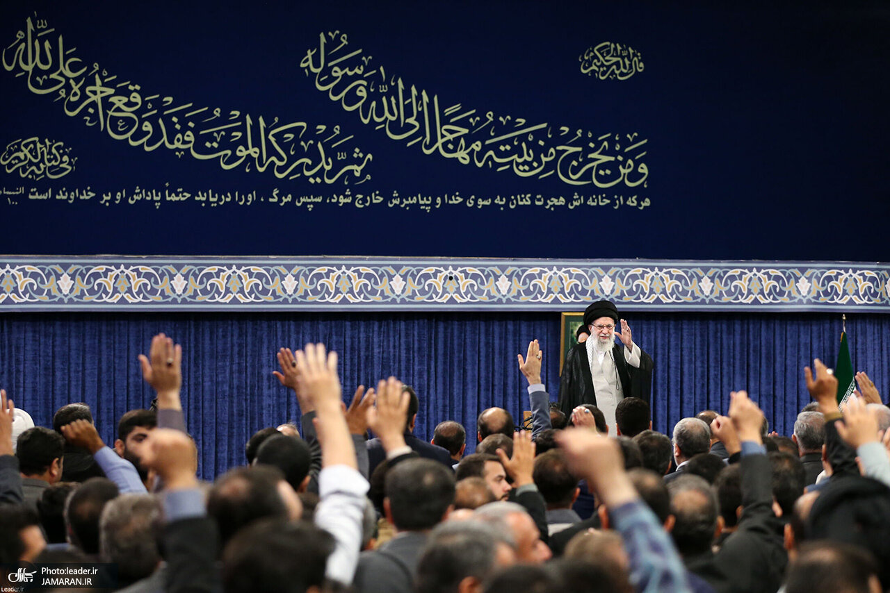 Imam Khamenei attends President Raeisi commemoration ceremony
