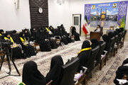 Photos: Daughter of martyr Sayyed Hasan Nasrallah meets with Ayatollah Saeedi