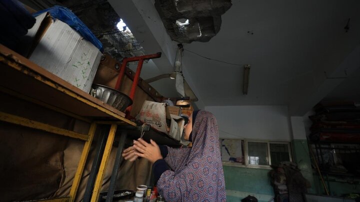Photos: Zionist forces attack Musa bin Nasir school in Gaza