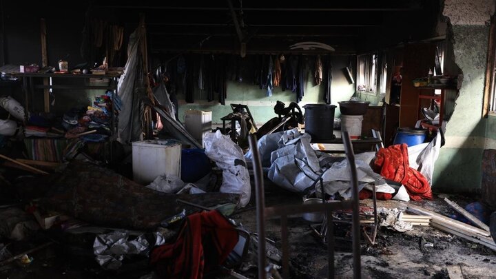 Photos: Zionist forces attack Musa bin Nasir school in Gaza