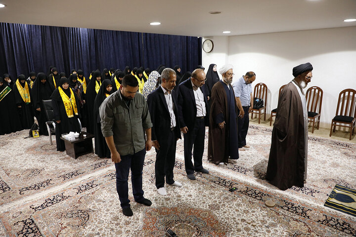 Photos: Daughter of martyr Sayyed Hasan Nasrallah meets with Ayatollah Saeedi