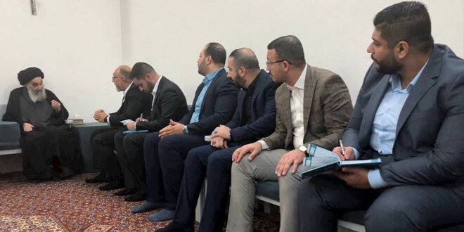 السيد السيستاني يلتقي بأعضاء المؤتمر الدوليّ لمؤسّسة العين للرعاية الاجتماعية