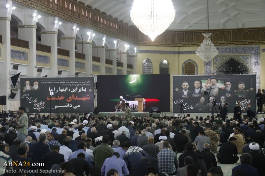 گزارش تصویری | مراسم اولین سالگرد شهدای خدمت با حضور رئیس جمهور در تبریز