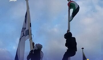 ویدیو | معترضان در روتردام هلند پرچم اسرائیل را آتش زدند
