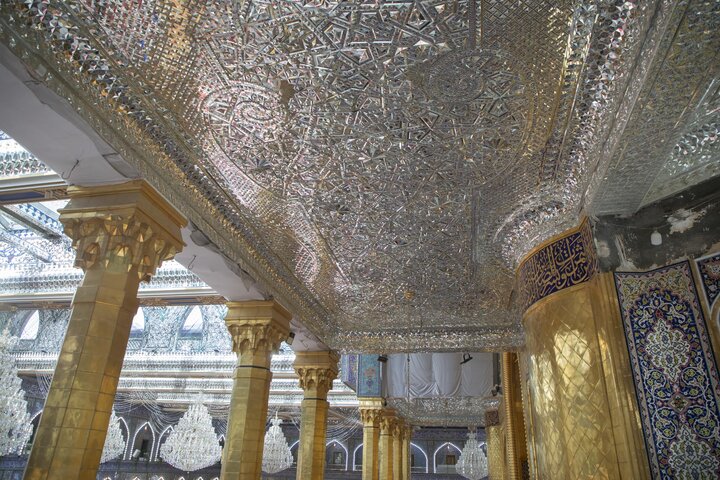 اختتام المرحلة الثانية من تركيب المرايا لطارمة حرم مرقد أبي الفضل العباس (ع)