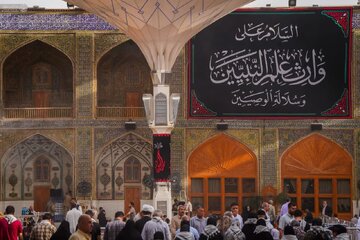 عکس خبری | سیاه‌پوش شدن صحن و سرای علوی به مناسبت سالروز شهادت جوادالائمه(ع)