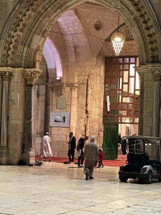باحات المسجد الأقصى المبارك فجر اليوم