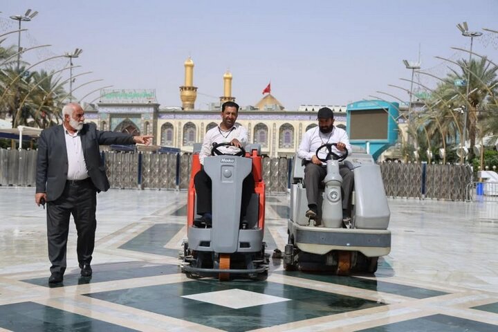 حملة لتنظيف الساحة الوسطية في قسم بين الحرمين