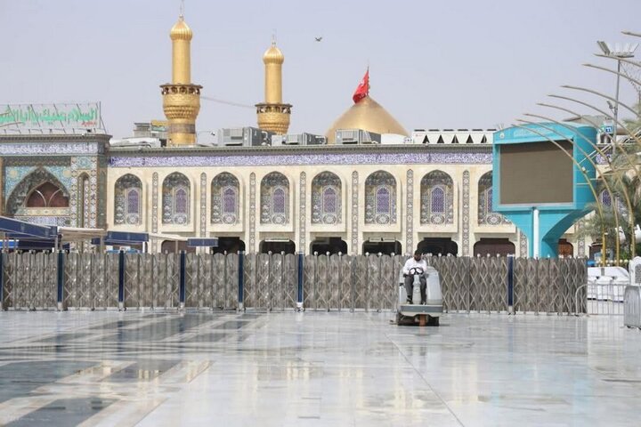 حملة لتنظيف الساحة الوسطية في قسم بين الحرمين