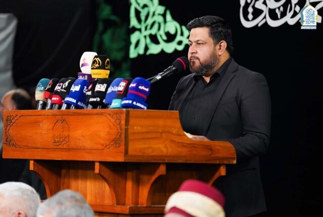 مراسم رفع رايتي الحزن والأسى إيذاناً لإعلان الحداد بذكرى استشهاد الإمام الجواد (ع)