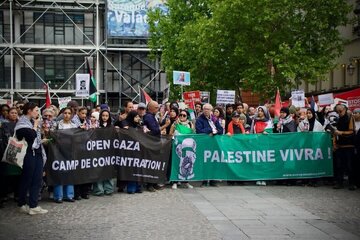 Informe fotográfico | Manifestación en apoyo al pueblo oprimido de Gaza en París