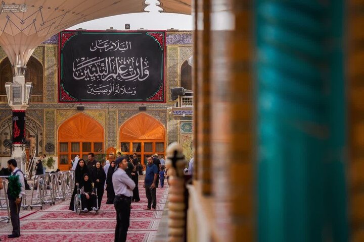 Photos: Alavi holy shrine covered in black ahead of Imam Jawad martyrdom anniversary