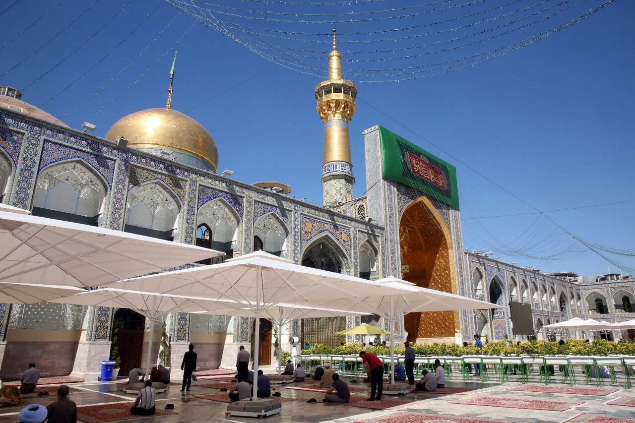 Hundreds of canopies installed at Imam Reza shrine for pilgrims comfort