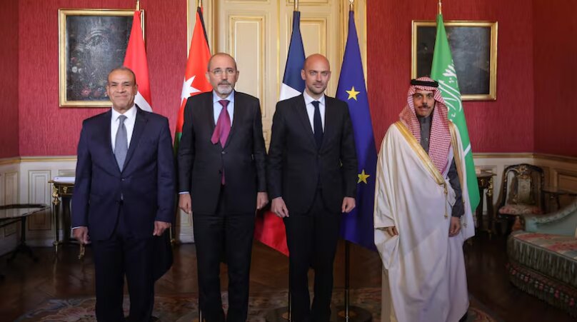 Saudi, Egyptian, Jordanian, and French Foreign Ministers meet over Gaza crisis
