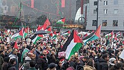 فیديو | فعاليات ومظاهرات مستمرة في العاصمة البلجيكية بروكسل دعمًا لغزة