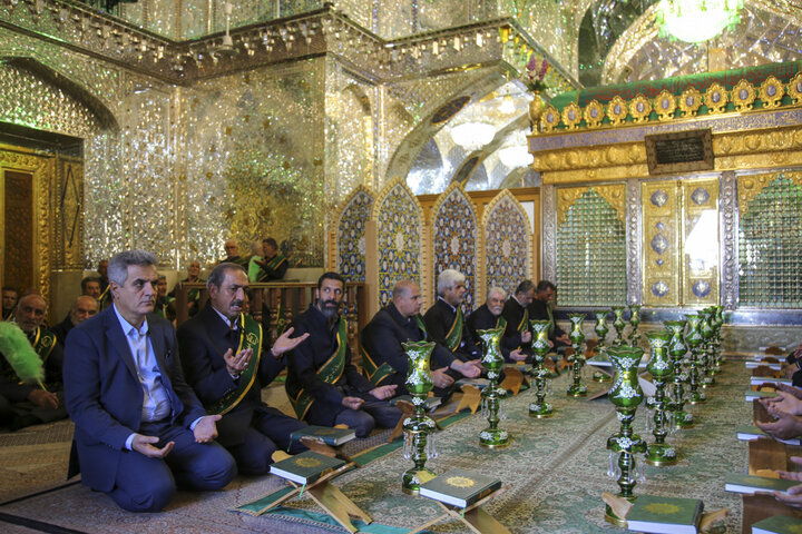 تصاویر| آیین غبارروبی مضجع شریف سیدعلاالدین حسین(ع) با حضور استاندار فارس