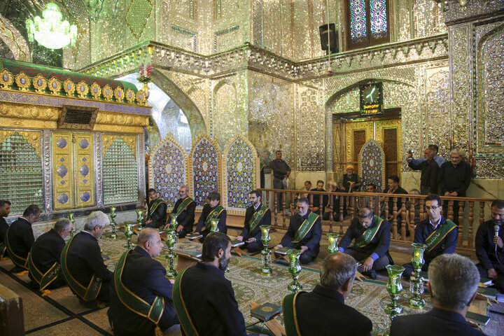 تصاویر| آیین غبارروبی مضجع شریف سیدعلاالدین حسین(ع) با حضور استاندار فارس