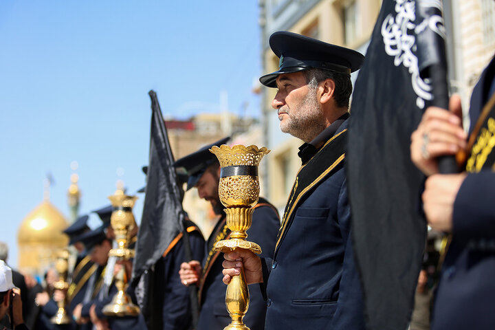 Photos: Mourning procession of servants of Hazrat Masoumeh shrine held on Imam Jawad martyrdom anniversary