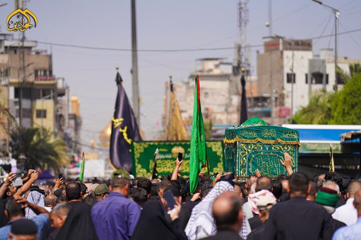 مشاهد من من مراسم تشييع النعش الرمزي للإمام الجواد (ع)