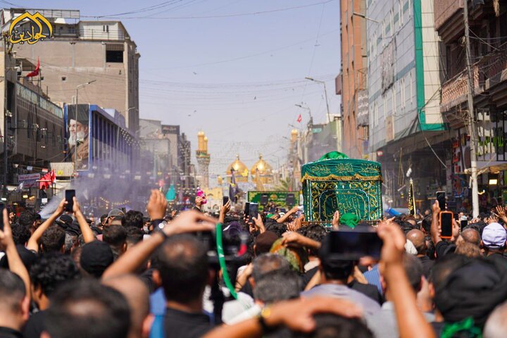 مشاهد من من مراسم تشييع النعش الرمزي للإمام الجواد (ع)