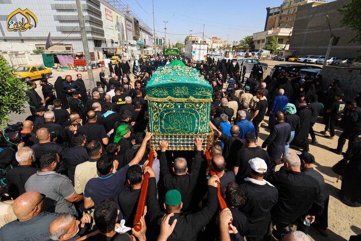 مشاهد من من مراسم تشييع النعش الرمزي للإمام الجواد (ع)