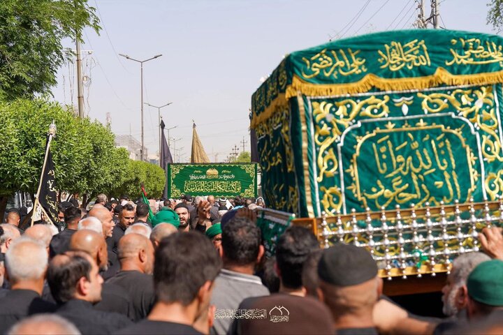 مشاهد من من مراسم تشييع النعش الرمزي للإمام الجواد (ع)
