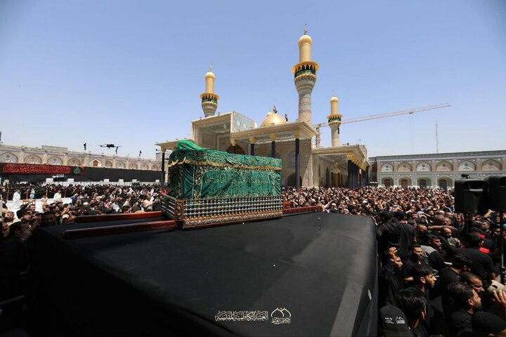 مشاهد من من مراسم تشييع النعش الرمزي للإمام الجواد (ع)