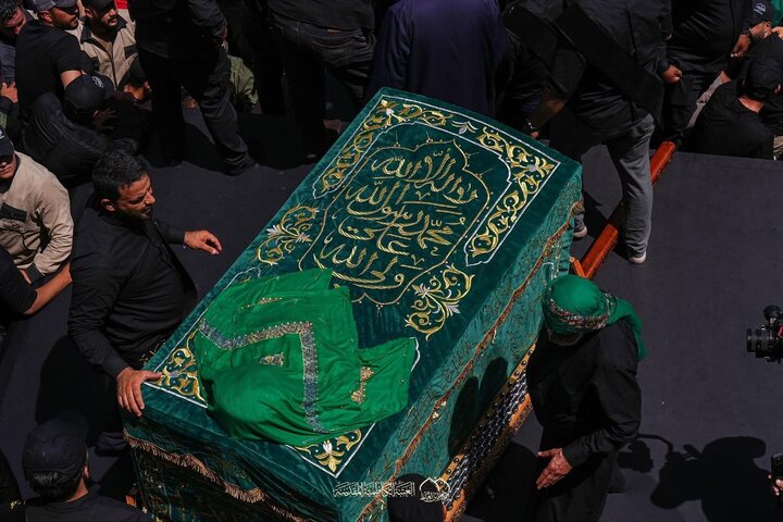 مشاهد من من مراسم تشييع النعش الرمزي للإمام الجواد (ع)