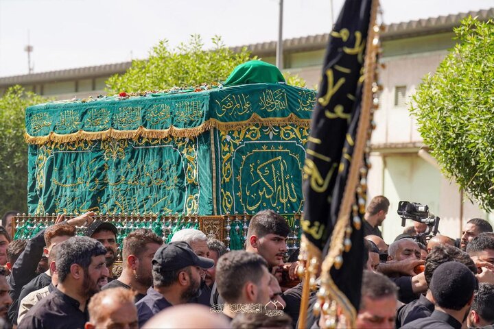 مشاهد من من مراسم تشييع النعش الرمزي للإمام الجواد (ع)