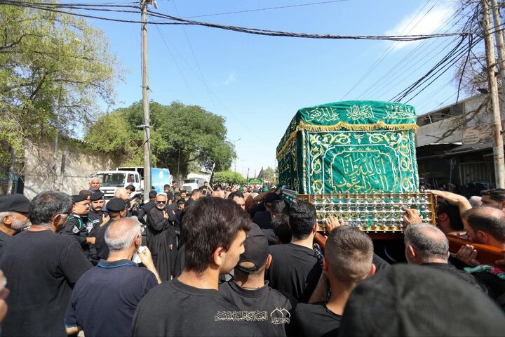 مشاهد من من مراسم تشييع النعش الرمزي للإمام الجواد (ع)