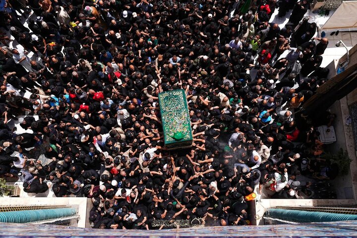 مشاهد من من مراسم تشييع النعش الرمزي للإمام الجواد (ع)