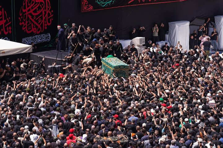 مشاهد من من مراسم تشييع النعش الرمزي للإمام الجواد (ع)