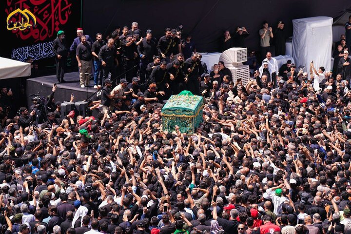 مشاهد من من مراسم تشييع النعش الرمزي للإمام الجواد (ع)