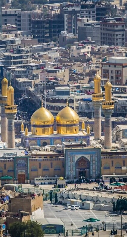 ویدیو | تصاویر هوایی از حرم مطهر کاظمین در سالروز شهادت امام جواد(ع)