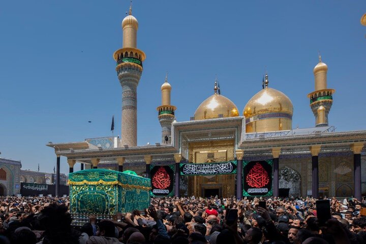 Photos: Symbolic funeral of Imam Jawad in Kadhimiya, Iraq