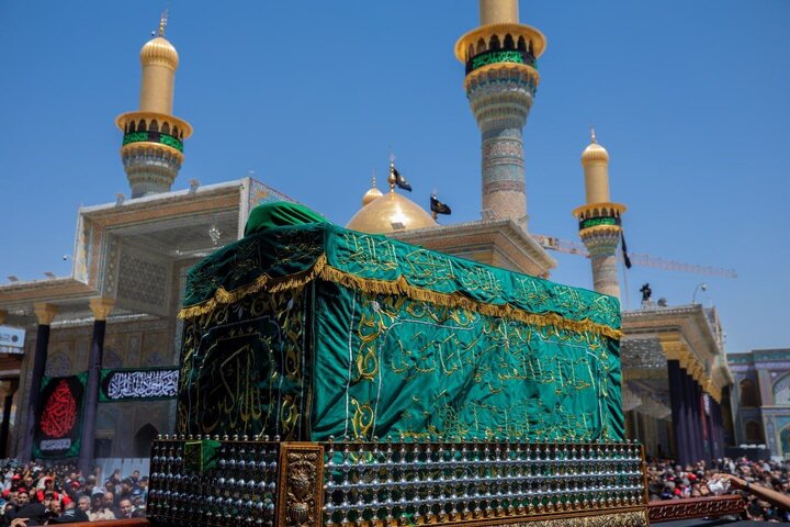 Photos: Symbolic funeral of Imam Jawad in Kadhimiya, Iraq