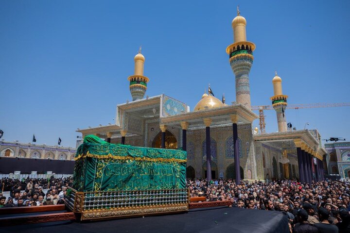 Photos: Symbolic funeral of Imam Jawad in Kadhimiya, Iraq
