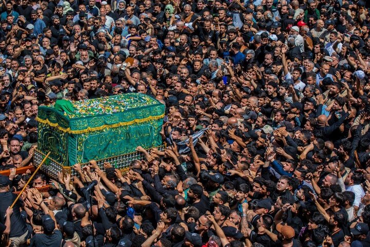 Photos: Symbolic funeral of Imam Jawad in Kadhimiya, Iraq