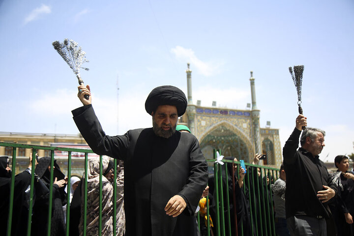 Photos: Mourning processions for Imam Jawad martyrdom anniversary held at Hazrat Masoumeh shrine