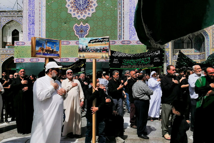 تقرير مصور/ مواكب عزاء في ذكرى شهادة الإمام الجواد (ع) في حرم الإمام الرضا (ع) بمدينة مشهد