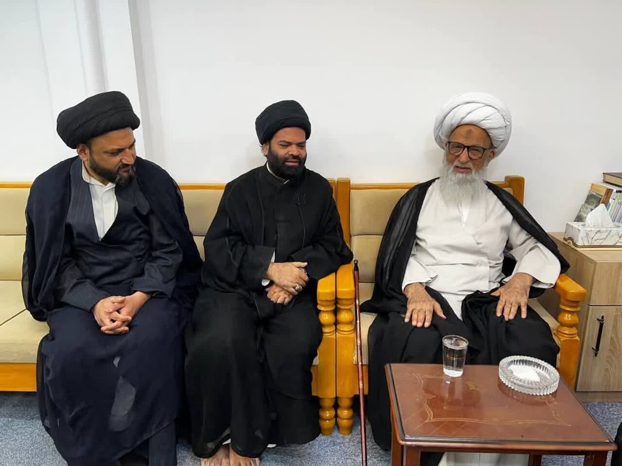 Ayatollah Bashir Najafi Welcomes Maulana Kalbe Rushaid Rizvi in Najaf